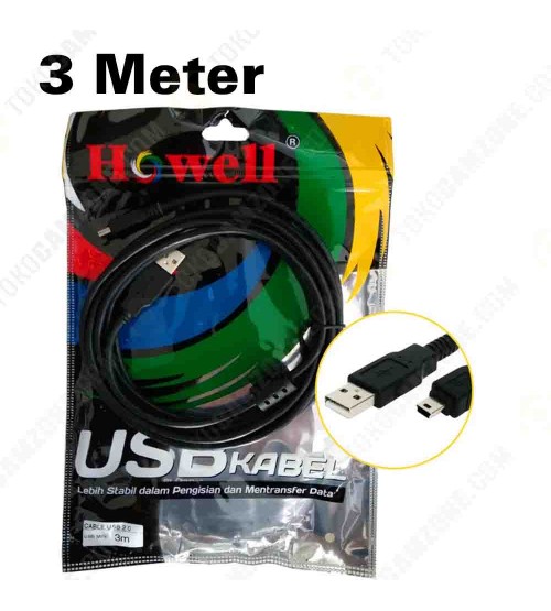 Howell USB 2.0 to Mini USB 3M