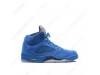 Nike Air Jordan 5 Retro Flight Suit Blue Suede- Size 9.5 US 