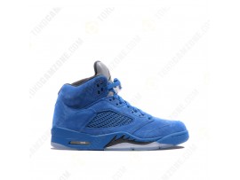 Nike Air Jordan 5 Retro Flight Suit Blue Suede- Size 8.5 US